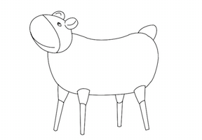Mouton à colorier