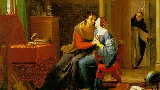 Héloïse et Abélard, supris par maitre Fulbert, Jean Vignaud, 1819