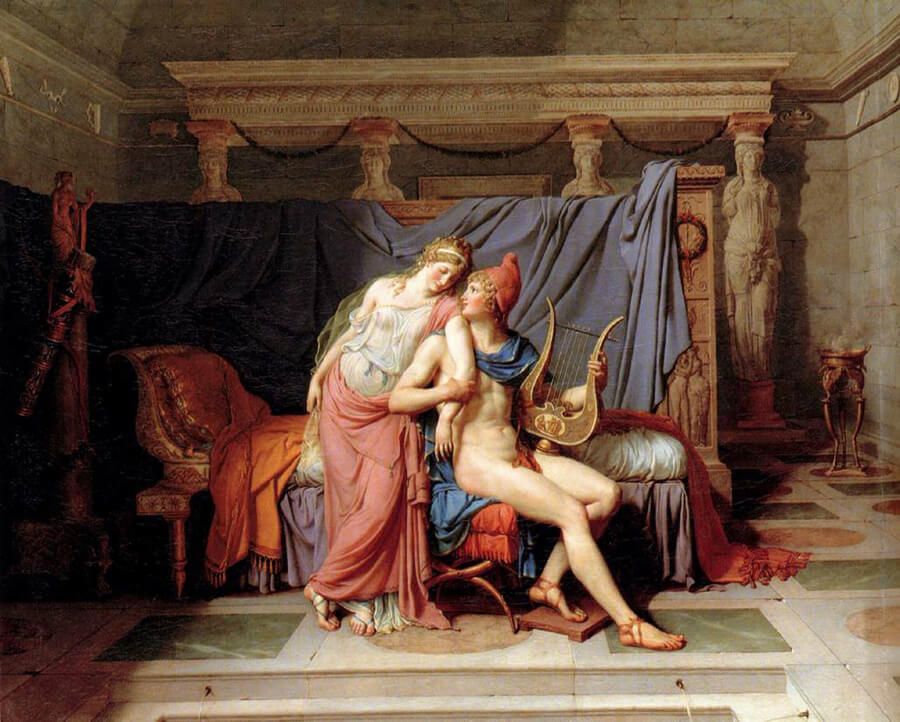 Les Amours de Pâris et d’Hélène, par Jacques Louis David, 1788, Huile sur toile