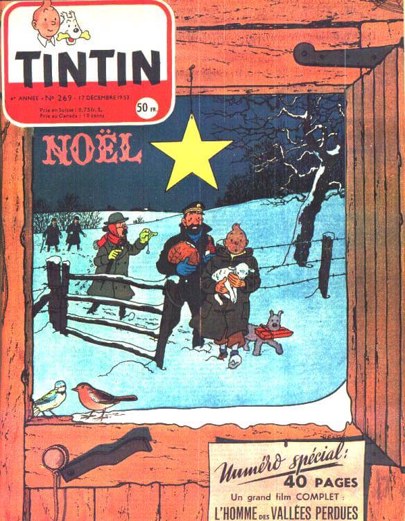 Hergé Noël en 1953