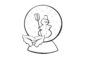 boule à neige avec bonhomme de neige à l'intérieur