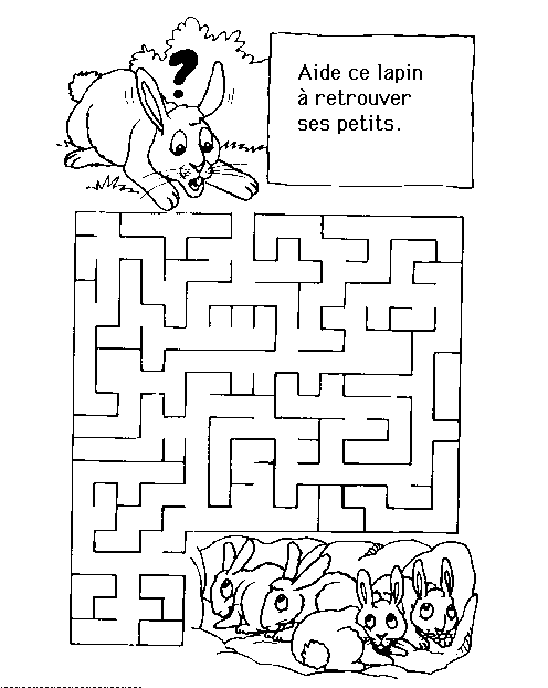 Labyrinthe de Pâques : le lapin